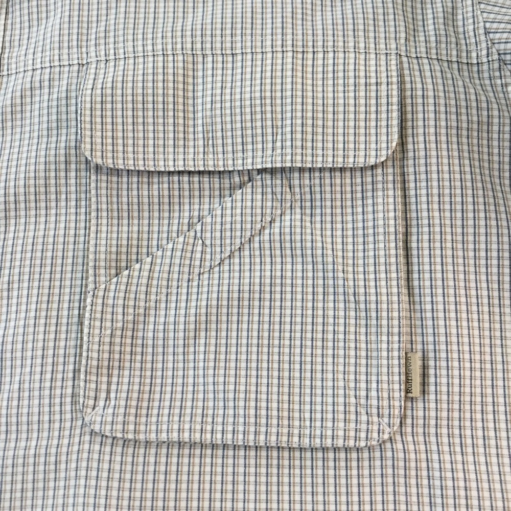 Ruff Hewn Shirt Mens XL Button Up Gingham Pockets Casual Vented Mesh LS Outdoors - Picture 8 of 11